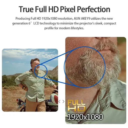 AUN AKEY9S Android Projector Auto Focus Full HD 4K Support - Image 2