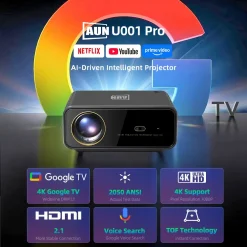 Alternative view of AUN U001 Pro Projector Genuine Android TV Full HD 4K Support Theater