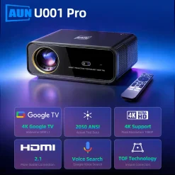 Alternative view of AUN U001 Pro Projector Genuine Android TV Full HD 4K Support Theater