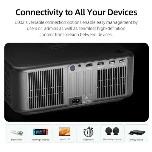 AUN U002 Projector Auto Focus Android 12 FULL HD Home Theater 4K Support - Image 6