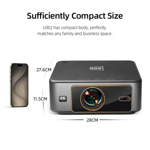 AUN U002 Projector Auto Focus Android 12 FULL HD Home Theater 4K Support - Image 5