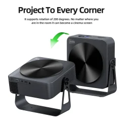 AUN A005 Projector Grey Profile 3 - Best Projector - AUN Projector