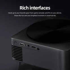 AUN A005 Projector Grey Profile 4 - Best Projector - AUN Projector
