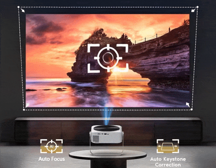 AUN A005 Projector Auto Focus - Best Projector - AUN Projector