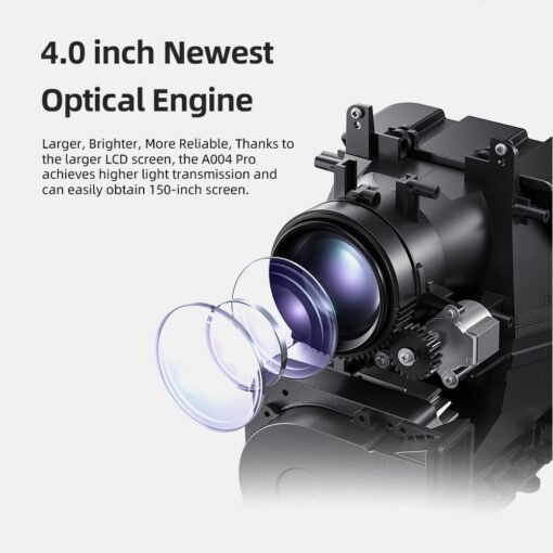 AUN A004 Pro Full HD Home Cinema Android Projector - Image 3