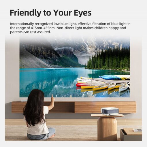 AUN A004 Pro Full HD Home Cinema Android Projector - Image 4