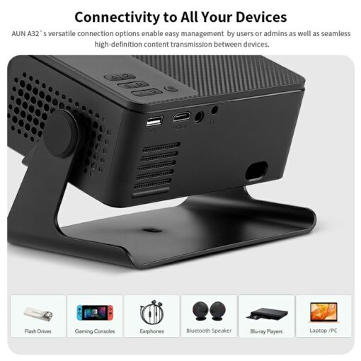 AUN A32 Pro HD Portable Android Projector - Image 5