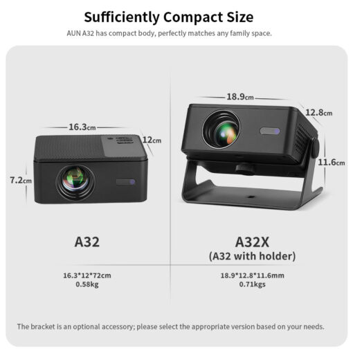 AUN A32 Pro HD Portable Android Projector - Image 4