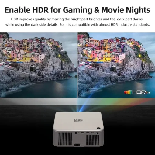 AUN U002 Pro Full HD Dust-Proof Android Projector, TOF Laser Auto Focus, 4K Support - Image 4
